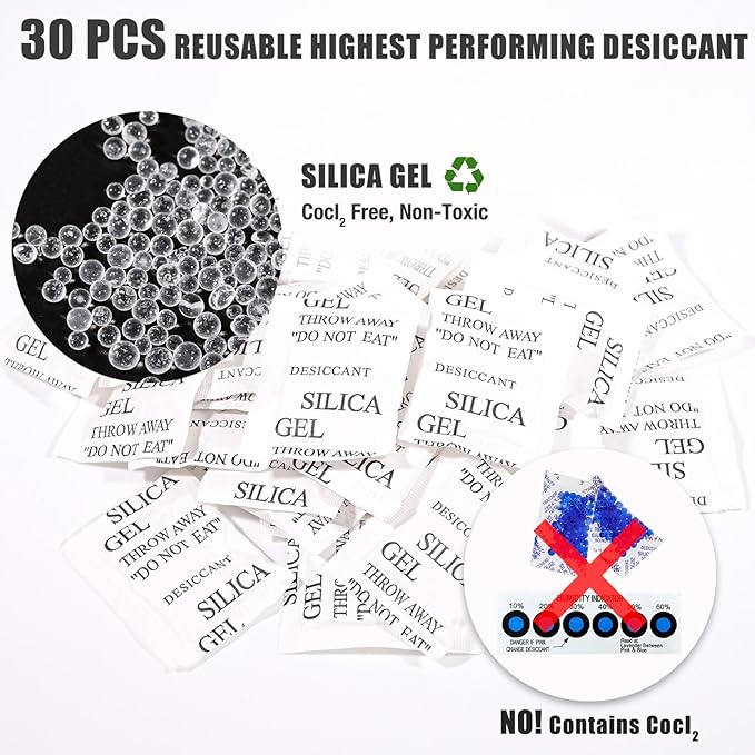 OVV3D Filament Storage Bags 30pcs, Plus Size 32X34cm 3D Printer Filament Storage Bags Vacuum Sealed Kit with 30 Desiccants, Auto Pump,Perfect for 3D Filament Storage or Using After Filament Dryer Box - Image 5