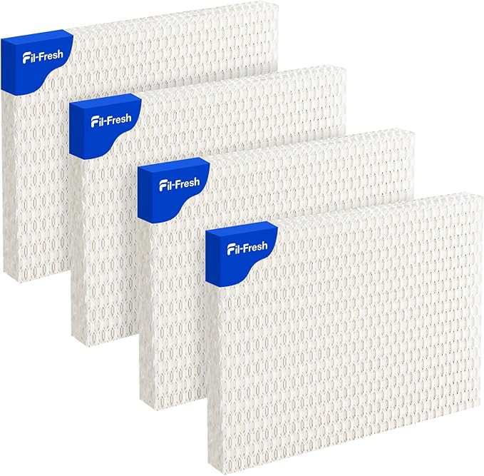 Fil-fresh MD1-0034 Replacement Humidifier Wick, Replacement Filter Compatible with Vornado Evaporative Humidifier Evap40, Evap2, EV100, EV200, EVDC300, EVDC500, High Moisture Output, 4-Pack by Fil-Fresh