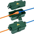 Outdoor Electrical Box Waterproof IP54-rated Outdoor Outlet Box Black Outdoor Extension Cord Cover Box (Inner 6.5 x 3.5 x 2.2inch) Wall-Hangable Waterproof Box for Protect Outlet(2 PCS Green) by DIQMIAQ