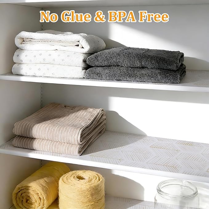 Drawer and Shelf Liner for Kitchen Cabinet, Cupboard, Desks, Pantry, Tool Box Hexagon Waterproof Non Adhesive Non-Slip Easy to Clean 16in X 120in - Image 7