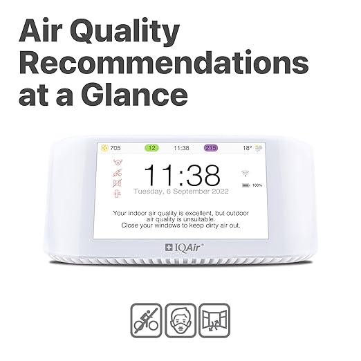 IQAir Air Quality Monitor Indoor, Swiss Design, Professional Grade, Detects PM2.5, CO2, AQI, Temperature, Humidity, Indoor Air Quality Real-Time Air Quality & Forecasting, Historic Data - Image 5