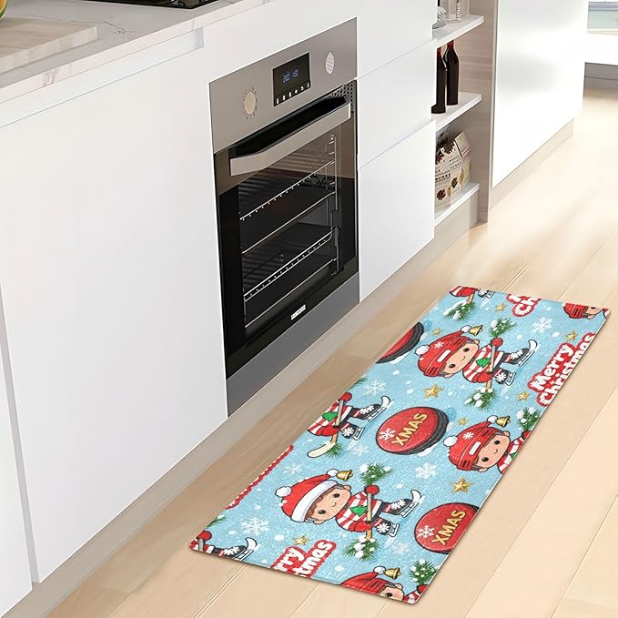 Merry Christmas Ice Hockey decorative mat non slip anti mold decorative bathroom rugs for porch accessories 39x20in tapetes para ba?o - Image 6