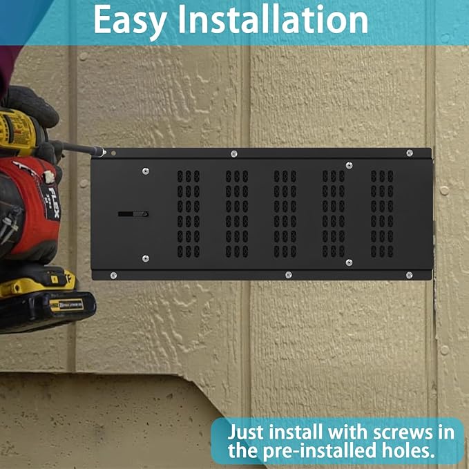 Foundation Vent Cover,Crawl Space Vent Cover for Foundation Garage Attic Home Improvement,16"x6.5" 3PCS Outdoor Crawl Space Air Wall Vent Cover with Damper&Screen to Reduce Moisture,Black - Image 6