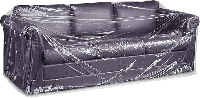 Plastic Couch Cover,Clear Sofa Cover,Waterproof Furniture Covers for Moving and Storage,Couch Cover Moving Bags for Sofa,Plastic Sofa Bag Furniture Protectors,Sofa Slipover,Recliner Cover by Unknown