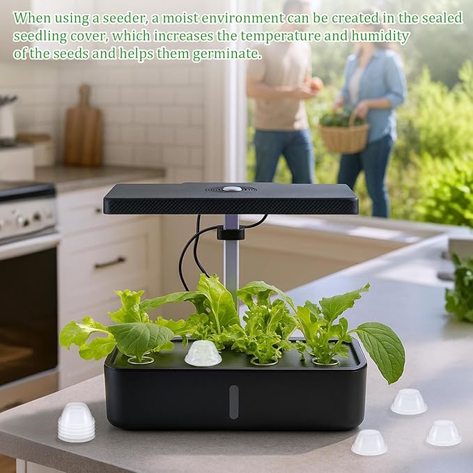 50 Pcs Humidity Domes for Plants Outer Diameter 4.7 cm/1.85 inch Replacement Grow Dome Hydroponic Cups Seed Starting for Growing Basket, Greenhouse, Hydroponic Growing System Flower Transparent - Image 6