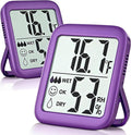 Antonki 2 Pack Room Thermometer for Home, Hygrometer Indoor Humidity Meter Gauge, Digital Temperature and Humidity Sensor Monitor for House, Terrarium, Incubator, Greenhouse - Battery Included by Antonki