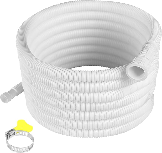 16.5FT Portable Dehumidifier DrainHose - Cuttable Rubber Adapter & Clamp, Flexible Universal AC Replacement Hose Kit by Unknown