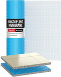 Houseables Uncoupling Membrane, Tile Underlayment, Tile Membrane, Flooring Underlayment, for Floor, Decoupling, Anti Fracture, Waterproof, Anti Crack, Vapor, 1/8" Thick, 3.3 ft x 46.2 ft / 154 Sq Ft by Houseables