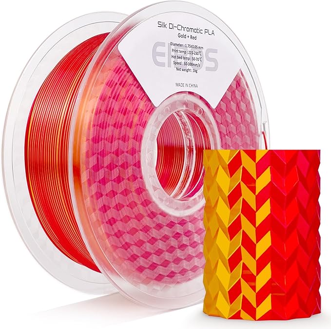 【EIBOS Bundle】 3D Printer Filament Dryer Polyphemus with Fan, Filament Dry Box 2 Rolls with Auto-Rotation + 1KG Silk PLA, Gold Red - Image 2