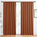 NICETOWN 2 Panels Blackout Curtains, Rod Pocket Thermal Insulated Drapes 84 inches Long, Easy-Care Modern Home Decoration Sunshades for Guest Room, Living Room, Office, 62 x 84 Inch, Burnt Orange by NICETOWN