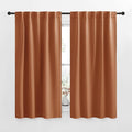 NICETOWN Halloween Bunk Bed Insulated Room Darkening Curtains, Burnt Orange Color, W42 x L50, 2 Pieces, Modern Design Thermal Privacy Protection Window Treatment Drapes/Draperies for Bedroom by NICETOWN