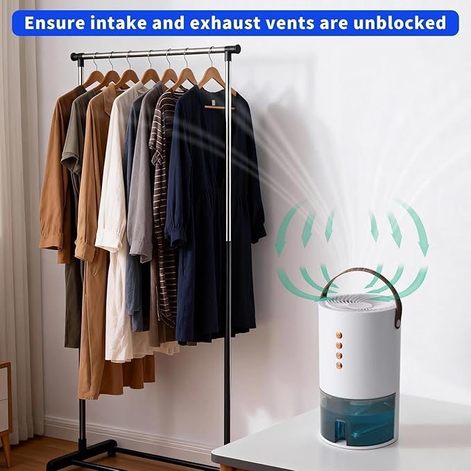 Dehumidifiers for Home, 60 Oz Small Dehumidifier for Basement. Portable Dehumidifier for Bedrooms, Bathrooms, Closets, and RVs, with Automatic Shut-off And Color Indicator Lights. - Image 5
