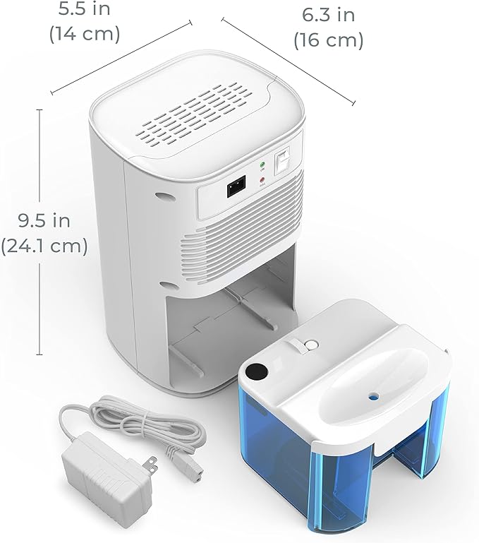 Pure Enrichment PureDry Mini Dehumidifier - 27oz Compact Water Tank Eliminates 300ml/day of Excess Moisture from Closets, Bathrooms, Boats, Kitchens, and Other Small Rooms and Living Spaces - Image 7
