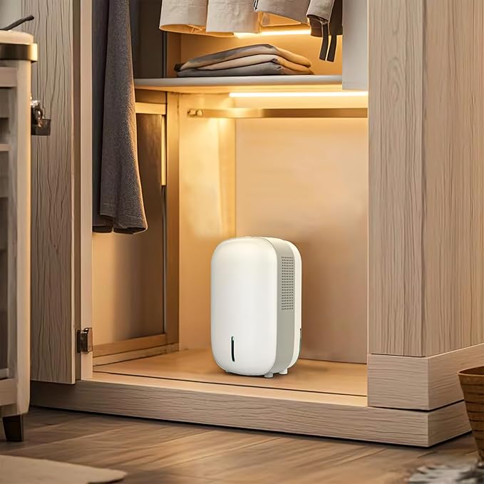 Mini Dehumidifier for Small Bathroom. Quiet. Auto Shut-OFF. Power Off Memory. Electric Dehumidifier for Small Space. Good for Bathroom Basement Bedroom Closet Safe Pantry RV Camper Yacht - Image 7