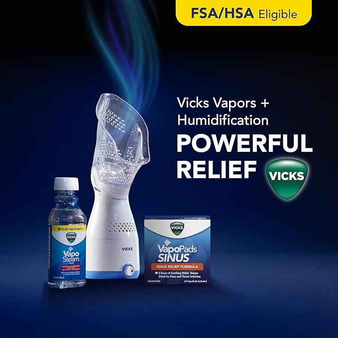 Vicks VapoPads Sinus Relief Formula - Vapor Pads Refill for Vicks Humidifiers and Steam Inhalers, Scent Pads for Sinus Congestion and Throat Irritation, 20-Pack, Box Color May Vary - Image 6