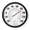 Indoor Outdoor Thermometer Wall Large Numbers Thermometer No Battery 10" Hanging Digital Weather Hygrometers for Home Garden Outside Patio Decor (Black) by LUBYBG