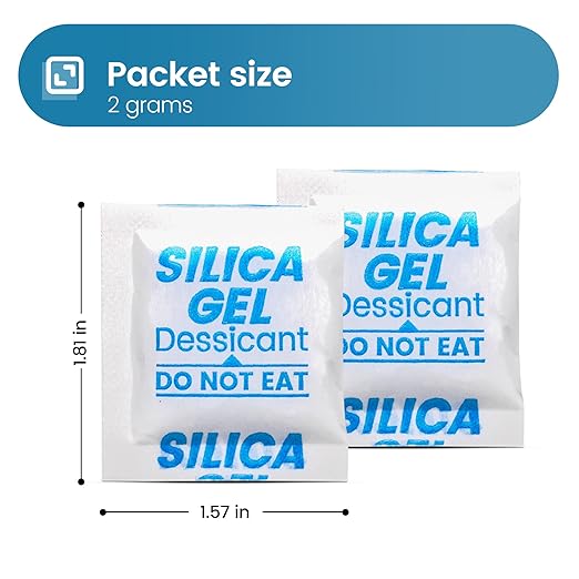 400PCS 1g Silica Gel Packets, Moisture Absorbers Desiccant Packs for Storage, Clothes, Shoes, Electronics, 3D Printer Filament, Jewelry - Image 2