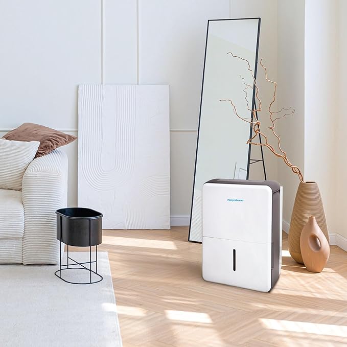 Keystone Energy Star 35-Pint Portable Dehumidifier for Extra Large Rooms Up to 3,000 Sq.Ft. with Auto-Shutoff & Timer, Quiet Home Dehumidifier and Moisture Absorber For Basement, Garage, Living Room - Image 3