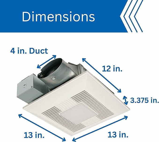 Panasonic FV-0510VSCL1 WhisperValue Multi-Flow Bathroom Fan, White - Image 7