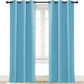 NICETOWN Curtain Blackout Drape Panel, Single Panel, 34 x 84 inch, Teal Blue, 3 Pass Microfiber Noise Reducing Thermal Insulated Window Drapery with Grommet by NICETOWN