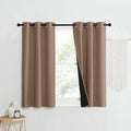 NICETOWN 100% Blackout Curtains Thermal, Noise Reduction and Privacy Curtains for Patio Door, Black Lined Blackout Drapes with Grommet Top, Cappuccino, 1 Pair, W37 x L40 by NICETOWN