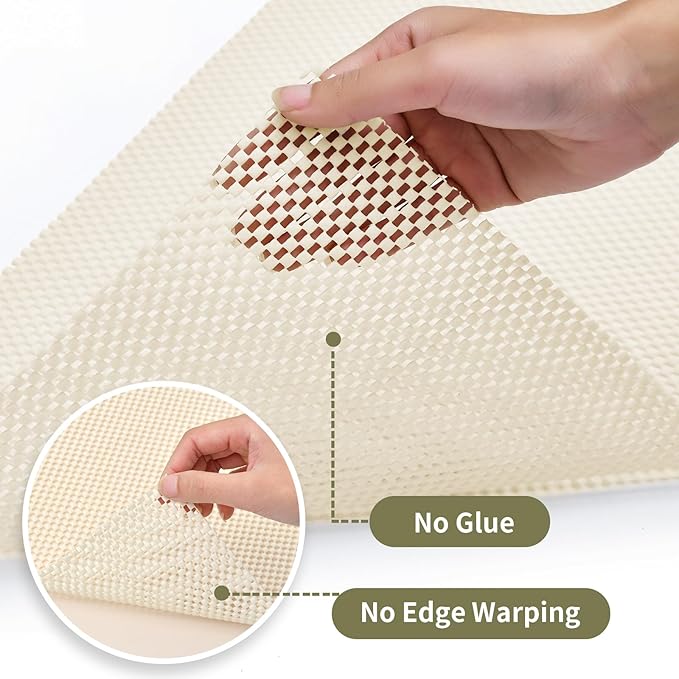 Shelf Drawer Liners for Kitchen Cabinets Non Adhesive Drawer Liner Thickened Refrigerator Liner White Quatrefoil Strong Non-Slip Paper for Tool Box, 11.8 x 236.2 Inches - Image 8