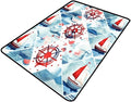 Watercolor Adventure Marine Pattern Drawing Rug - Anti-Slip Backing, Stain Resistant, Washable Accent, Non-Shedding Floor Carpet for Living Room Bedroom, 24 x 36 Inch by Snarena