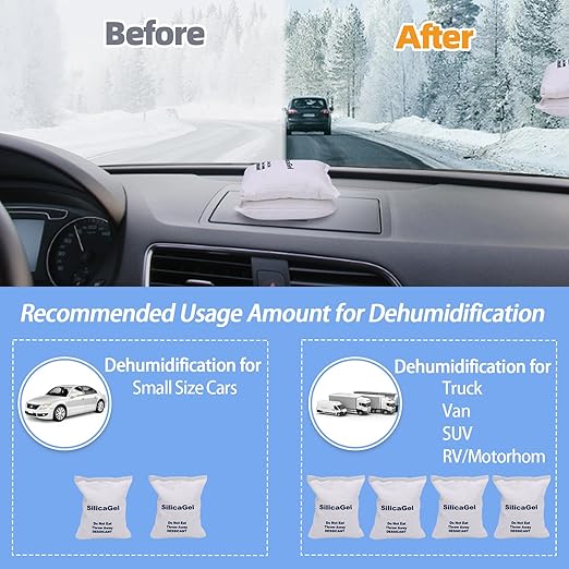 2 x 500 Gram [2.2 lbs] Large Silica Gel Packets,Rechargeable Silica Desiccant Packs, Moisture Absorbers for Moisture Control, Desiccant Dehumidifier for Storage Safe - Image 5