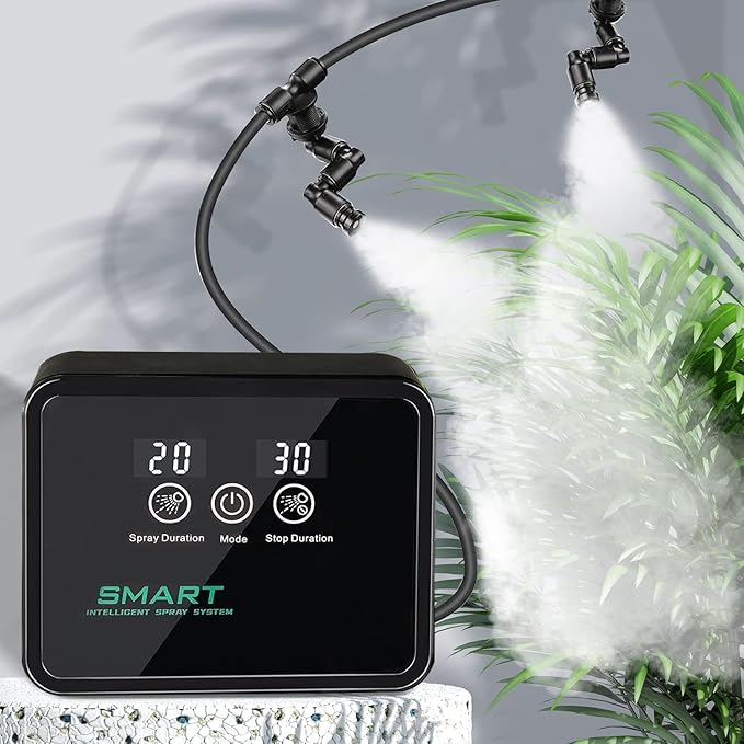 Reptile Humidifiers Smart Misting System, Reptile Mister Automatic with Timer, Terrariums Humidifier with 360°Adjustable Misting Nozzles, Spray Kit for Rainforest Plants Amphibian by Unknown