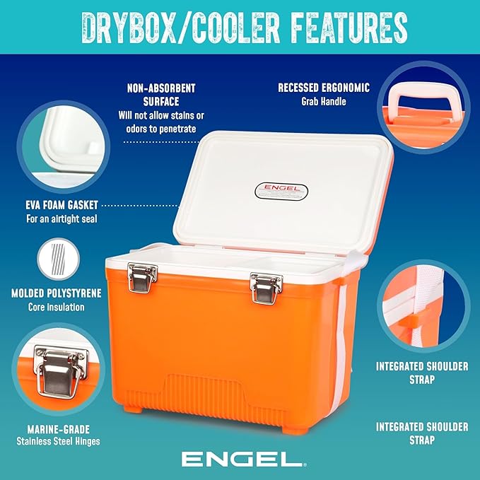 Engel 19qt Leak-Proof, Air Tight, Drybox Cooler and Small Hard Shell Lunchbox for Men and Women - Image 9