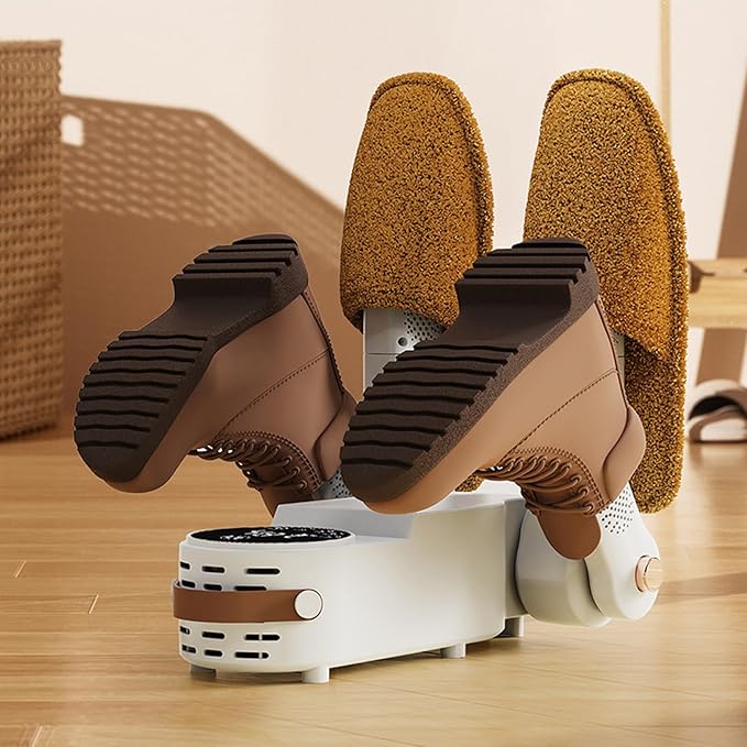 Electric Shoes Dryer Boot Dryer Folding Extending Boot Warmer with Heat Blower 4 Heads 2 Pairs Capacity, Portable Adjustable Shoes Dryer Rack with Timer Function Drying for Shoes Gloves Hats Socks - Image 3