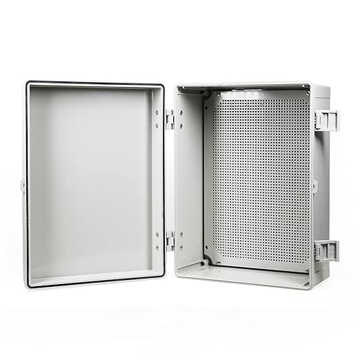Sunnyglade ABS Plastic Dustproof Waterproof IP65 Junction Box Universal Durable Electrical Project Enclosure with Lock (15.7“x11.8”x7”) by Sunnyglade
