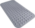 Anti-Slip Bathtub Shower mat, 27.5×14.5（Approximately 70×37cm） inch Soft Oversized Machine Washable Non-Slip Bathtub mat with Drainage Holes, Bathroom Floor Suction Cup.（1-Opaque Gray） by ERASILKEN-X