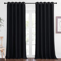 NICETOWN Black Out 110 inch Curtain for Sliding Door, Grommet Thermal Insulated Blackout Curtain Window Treatment Sound Reducing for Bedroom/Living Room, W66 x L110, 1 Panel by NICETOWN
