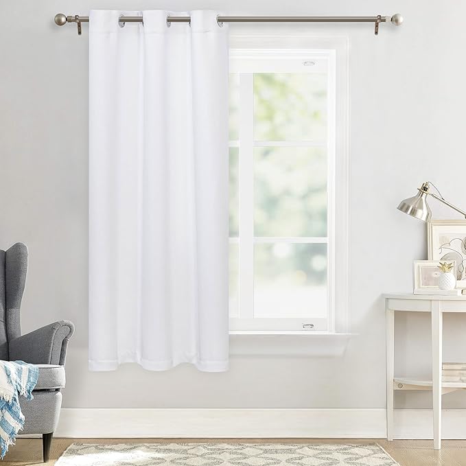 MYSKY HOME White Curtains for Bedroom, Grommet Room Darkening Curtains, Amazing Triple Weave Thermal Insulated Curtains, 1 Curtain Panel (42 x 63 Inch) - Image 7