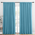 NICETOWN 2 Panels Blackout Curtains, Rod Pocket Thermal Insulated Drapess for Bedroom, Privacy Protection Easy-Care Heavy Duty Curtains for Living Room/Dining Room, W70 x L95 inches, Teal Blue by NICETOWN