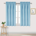 DWCN Blackout Curtains Thermal Insulated Energy Saving Bedroom and Kitchen Curtains Window Treatments, W 38 x L 45 Inch, Set of 2 Light Blue Rod Pocket Drapes by DWCN