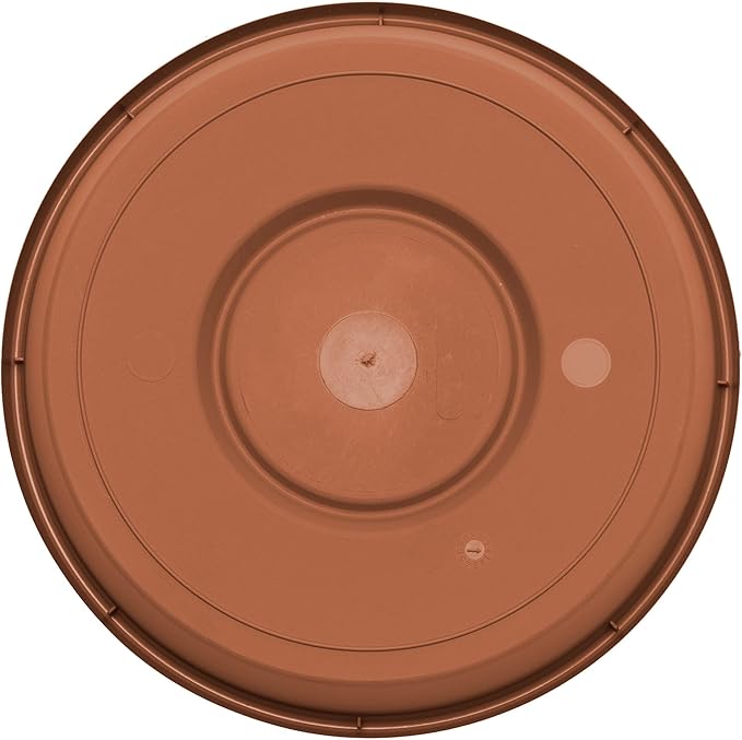 Bloem Terra Resin Saucer Tray: 15" Bottom Width - Terra Cotta - Matte, Durable, Ribbed Bottom, Indoor and Outdoor, Fits 20" Terra Pots - Image 6