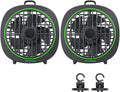 VIVOSUN AeroWave D4, 4” Grow Tent Clip Fan with Detachable Hook, 3-Speed Strong & Quiet Airflow, Adjustable Airflow Angle for Hydroponics, Circulation & Cooling, Black, 2-Pack by VIVOSUN