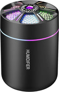180ml Portable Small Humidifier with Colorful LED Night Light, USB Personal Desktop Humidifier for Car Home Office Travel, Auto Shut-Off, 2 Mist Modes, Super Quiet by HKTOPCNE
