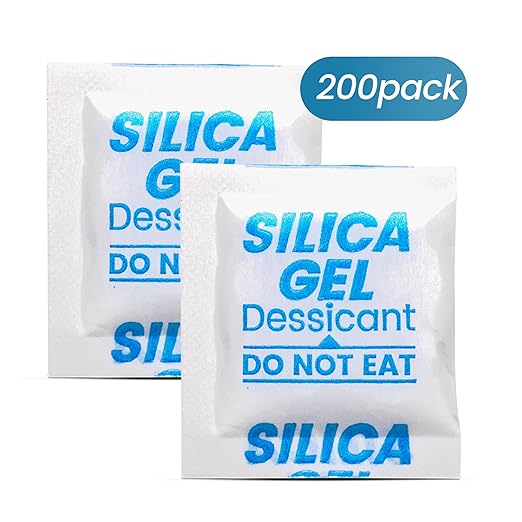 Silica Gel Packets, Moisture Absorbers Desiccant Packs for Storage, Clothes, Shoes, Electronics, 3D Printer Filament, Jewelry (200, 20% Orange Silica Gel + 80% White Silica Gel Blend, 2g) - Image 3