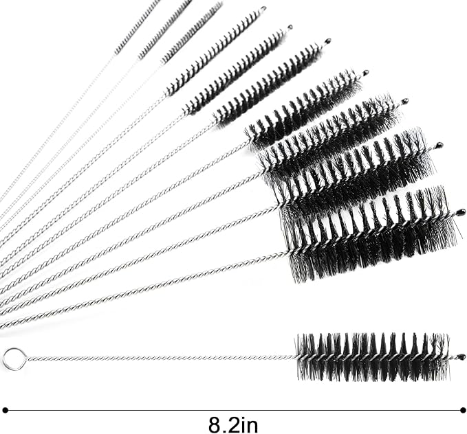 LOVEINUSA Straw Cleaner Brush, 10 Pieces 8.2 Inch Bottle Brush, Nylon Tube Brushes Kit for Reusable Drinking Straws, Sippy Cup, Tumbler, Water Bottle - Image 2