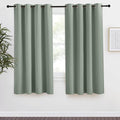 NICETOWN Blackout Greyish Green Curtain 68 inch Length for Bedroom, W55 x L68, 1 Panel, Thermal Insulated Grommet Room Darkening Window Drape Sound Dampening for Living Room by NICETOWN