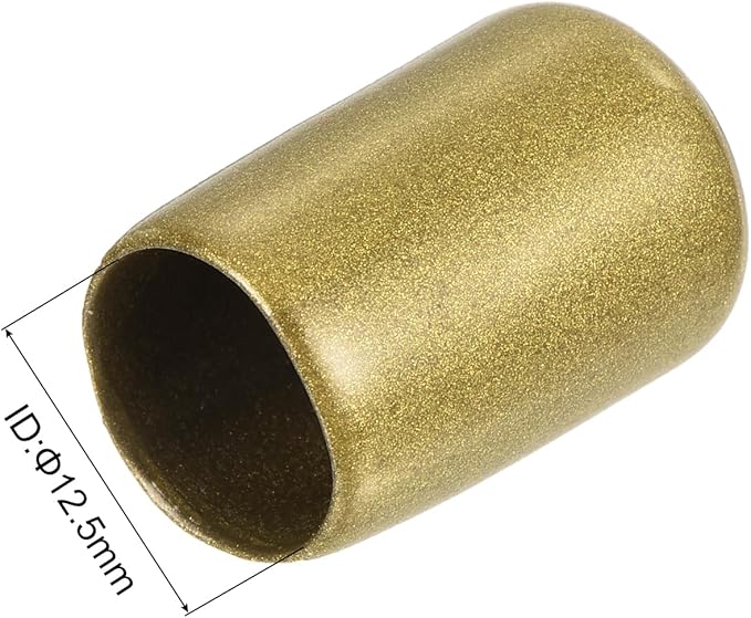 uxcell 20pcs Rubber End Caps 12.5mm(1/2 inch) ID Vinyl Round Tube Bolt Cap Cover Thread Protectors Gold - Image 3