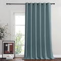 NICETOWN Greyish Blue Sliding Door Curtain for Bedroom, Blackout Patio Door Curtain Room Divider Privacy Thermal Grommet Window Treatment for Living Room, 1 Panel, W80 x L90 by NICETOWN