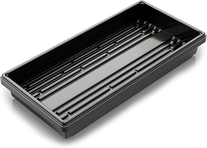 10x20 Inch Black Plastic 5 Pack Plant Propagation Tray – Growing Trays for Garden, Planting, Seedling, Soil & Hydroponic Horticulture - Microgreen Trays Grow Plants - No Drain Holes - Image 9