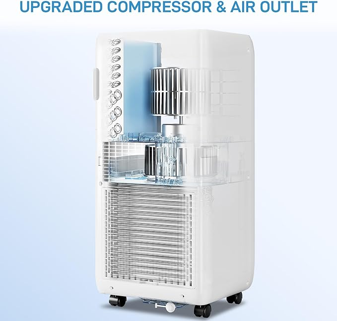 GarveeHome Portable Air Conditioner, Energy Efficient 10,000 BTU AC for Apartment, Remote & Window Kit, 24H Timer, Portable AC with Hose Needed. - Image 5