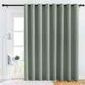 NICETOWN Bedroom Blackout Curtain Panel - (120 inches by 90 inch, Greyish Green, 1 PC) Energy Saving Thermal Insulated Grommet Blackout Drapery for Patio, Room Divider Curtain by NICETOWN