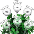 Yungyan 6 Pcs Self Watering Plant Globes Glass Cactus Insert Watering Devices Automatic Plant Watering Bulbs Water Globes for Indoor Outdoor Plants(Clear Tulip,5.31 Inch) by Yungyan