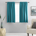 DONREN 54 Inch Curtains Blackout Thermal Insulated Rod Pocket Curtain Panels for Living Room (42 W x 54 L,2 Panels,Teal) by DONREN